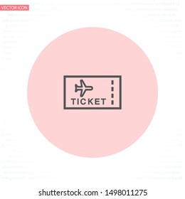 Aircraft ticket Vector icon . Lorem Ipsum Illustration design