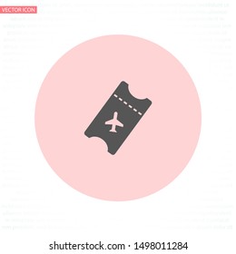Aircraft ticket Vector icon . Lorem Ipsum Illustration design