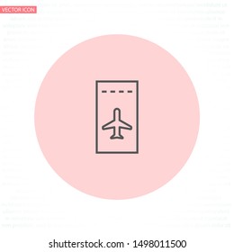 Aircraft ticket Vector icon . Lorem Ipsum Illustration design