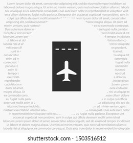 Aircraft ticket Vector icon . Lorem Ipsum Illustration design