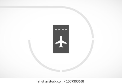 Aircraft ticket Vector icon . Lorem Ipsum Illustration design