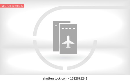 Aircraft ticket Vector icon . Lorem Ipsum Illustration design