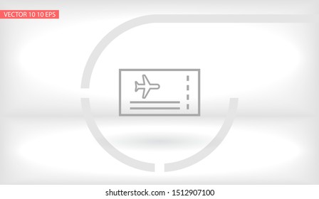 Aircraft ticket Vector icon . Lorem Ipsum Illustration design