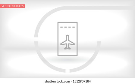 Aircraft ticket Vector icon . Lorem Ipsum Illustration design
