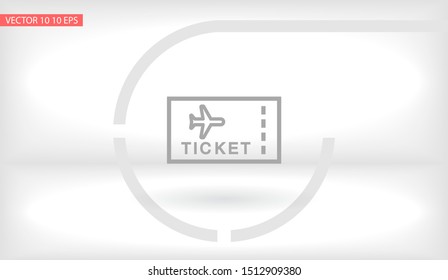 Aircraft ticket Vector icon . Lorem Ipsum Illustration design
