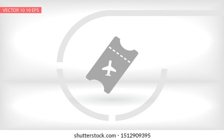 Aircraft ticket Vector icon . Lorem Ipsum Illustration design