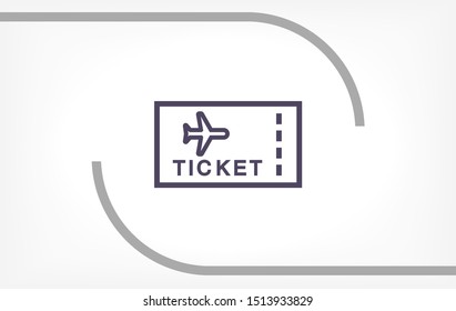 Aircraft ticket Vector icon . Lorem Ipsum Illustration design