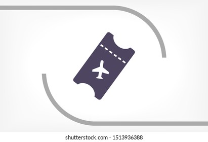 Aircraft ticket Vector icon . Lorem Ipsum Illustration design