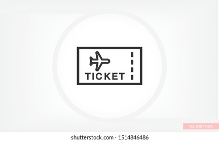 Aircraft ticket Vector icon . Lorem Ipsum Illustration design