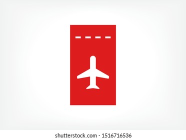 Aircraft ticket Vector icon . Lorem Ipsum Illustration design