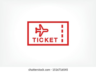 Aircraft ticket Vector icon . Lorem Ipsum Illustration design