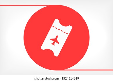 Aircraft ticket Vector icon . Lorem Ipsum Illustration design