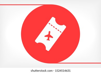 Aircraft ticket Vector icon . Lorem Ipsum Illustration design