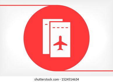 Aircraft ticket Vector icon . Lorem Ipsum Illustration design