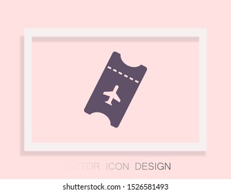 Aircraft ticket Vector icon . Lorem Ipsum Illustration design