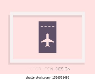 Aircraft ticket Vector icon . Lorem Ipsum Illustration design