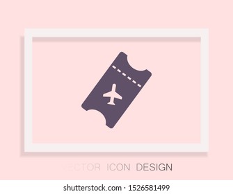 Aircraft ticket Vector icon . Lorem Ipsum Illustration design