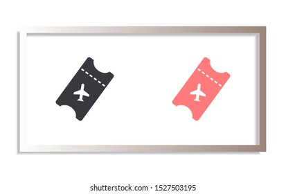 Aircraft ticket Vector icon . Lorem Ipsum Illustration design