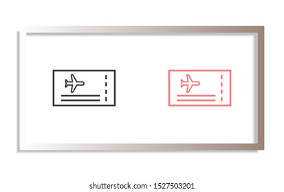 Aircraft ticket Vector icon . Lorem Ipsum Illustration design