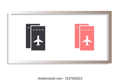 Aircraft ticket Vector icon . Lorem Ipsum Illustration design