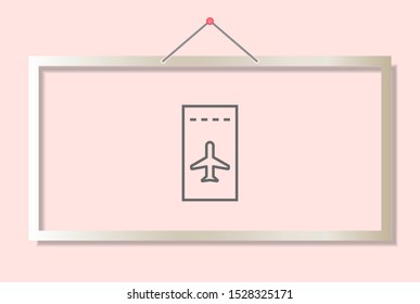 Aircraft ticket Vector icon . Lorem Ipsum Illustration design