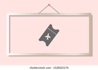 Aircraft ticket Vector icon . Lorem Ipsum Illustration design