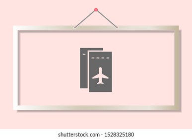 Aircraft ticket Vector icon . Lorem Ipsum Illustration design
