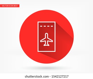 Aircraft ticket Vector icon . Lorem Ipsum Illustration design