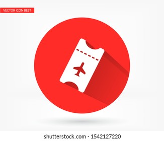 Aircraft ticket Vector icon . Lorem Ipsum Illustration design