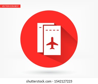 Aircraft ticket Vector icon . Lorem Ipsum Illustration design