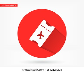 Aircraft ticket Vector icon . Lorem Ipsum Illustration design