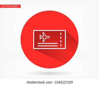 Aircraft ticket Vector icon . Lorem Ipsum Illustration design