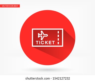 Aircraft ticket Vector icon . Lorem Ipsum Illustration design