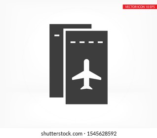 Aircraft ticket Vector icon . Lorem Ipsum Illustration design
