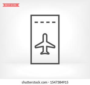 Aircraft ticket Vector icon . Lorem Ipsum Illustration design
