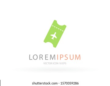 Aircraft ticket Vector icon . Lorem Ipsum Illustration design