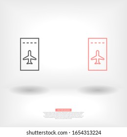 Aircraft ticket Vector icon . Lorem Ipsum Illustration design