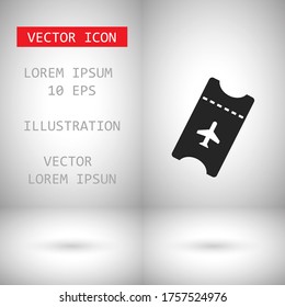 Aircraft ticket Vector icon . Lorem Ipsum Illustration design
