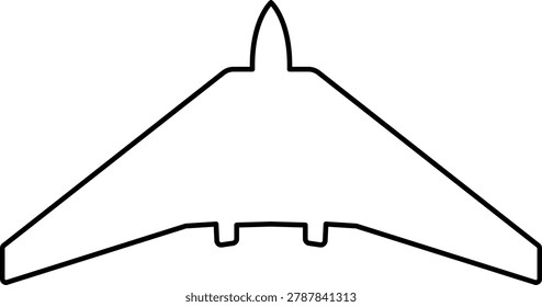 Aircraft top view line icons set. Silhouettes of American and Russian military and civilian aircraft models. Plane illustration sign collection. Airplane symbol. Air plane, plane, travel. Vector illustration.