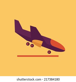 Aircraft. Transportation Flat Icon