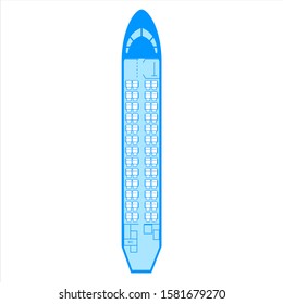 Aircraft Types PAX passengers seat chair scheme in airplane