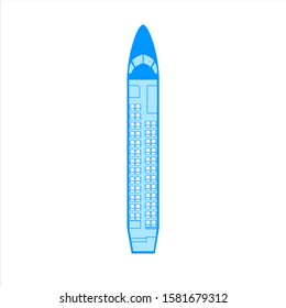 Aircraft Types PAX passengers seat chair scheme in airplane