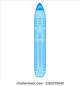 Aircraft Types PAX passengers seat chair scheme in airplane