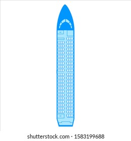 Aircraft Types PAX passengers seat chair scheme in airplane
