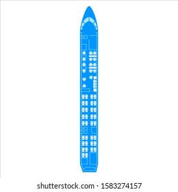 Aircraft Types PAX passengers seat chair scheme in airplane