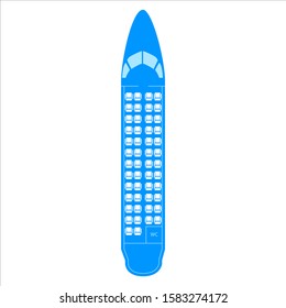 Aircraft Types PAX passengers seat chair scheme in airplane