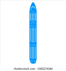 Aircraft Types PAX passengers seat chair scheme in airplane