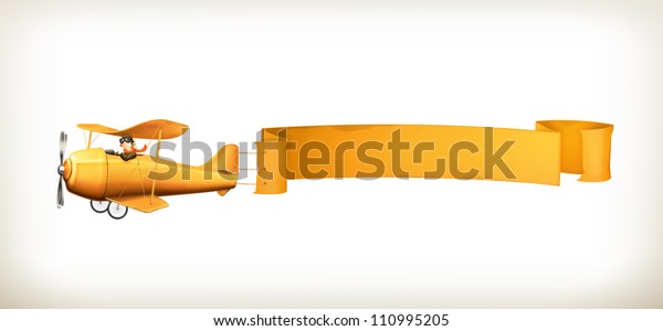 Aircraft Vector Banner Stock Vector (Royalty Free) 110995205