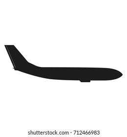 Aircraft Vector black icon on white background.
