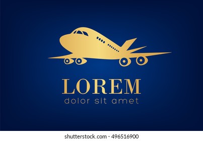 aircraft vector design with business card template